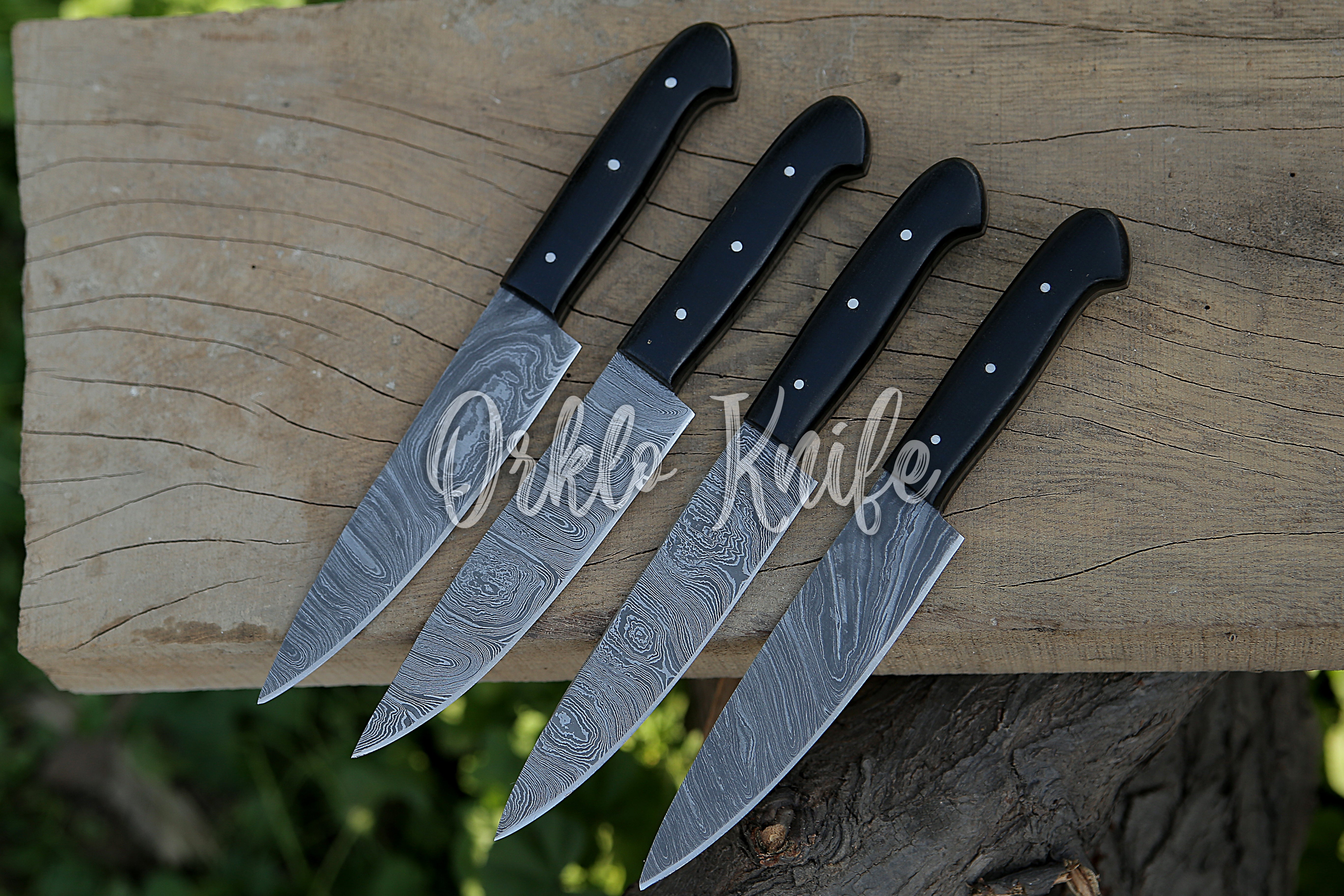 Damascus Steak knife set of 4 PCS - Orkloknife