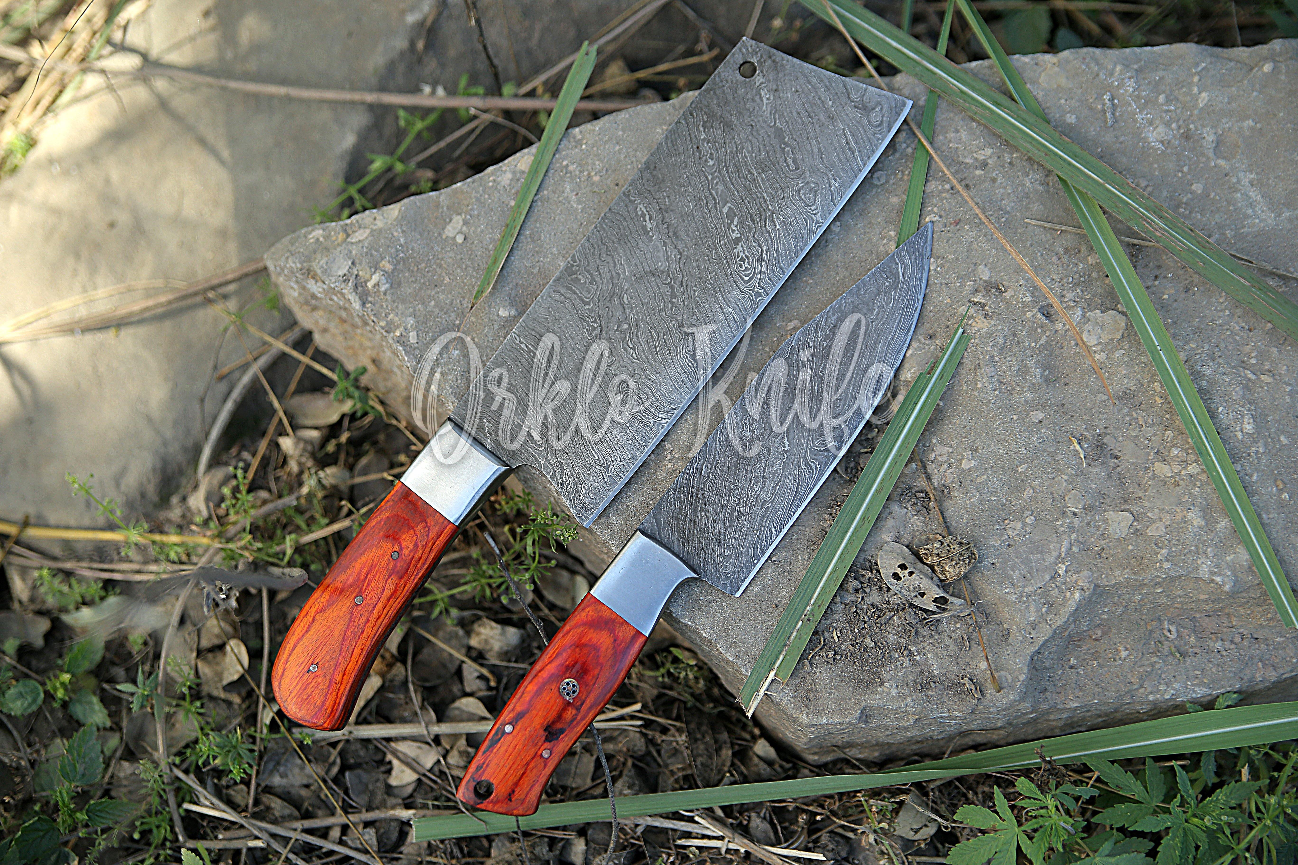 Damascus Chef knife set of 2 PCS - Orkloknife