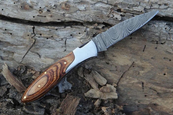 crkt wood handle knife