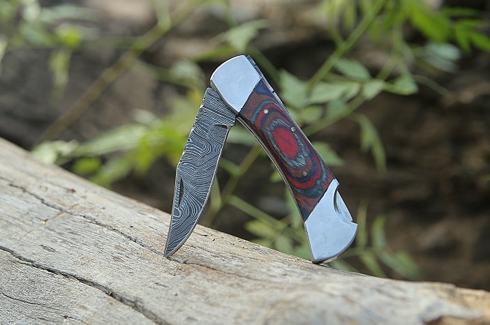 damascus steel pocket knife