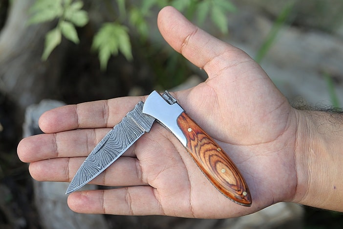 handmade wood handle knife