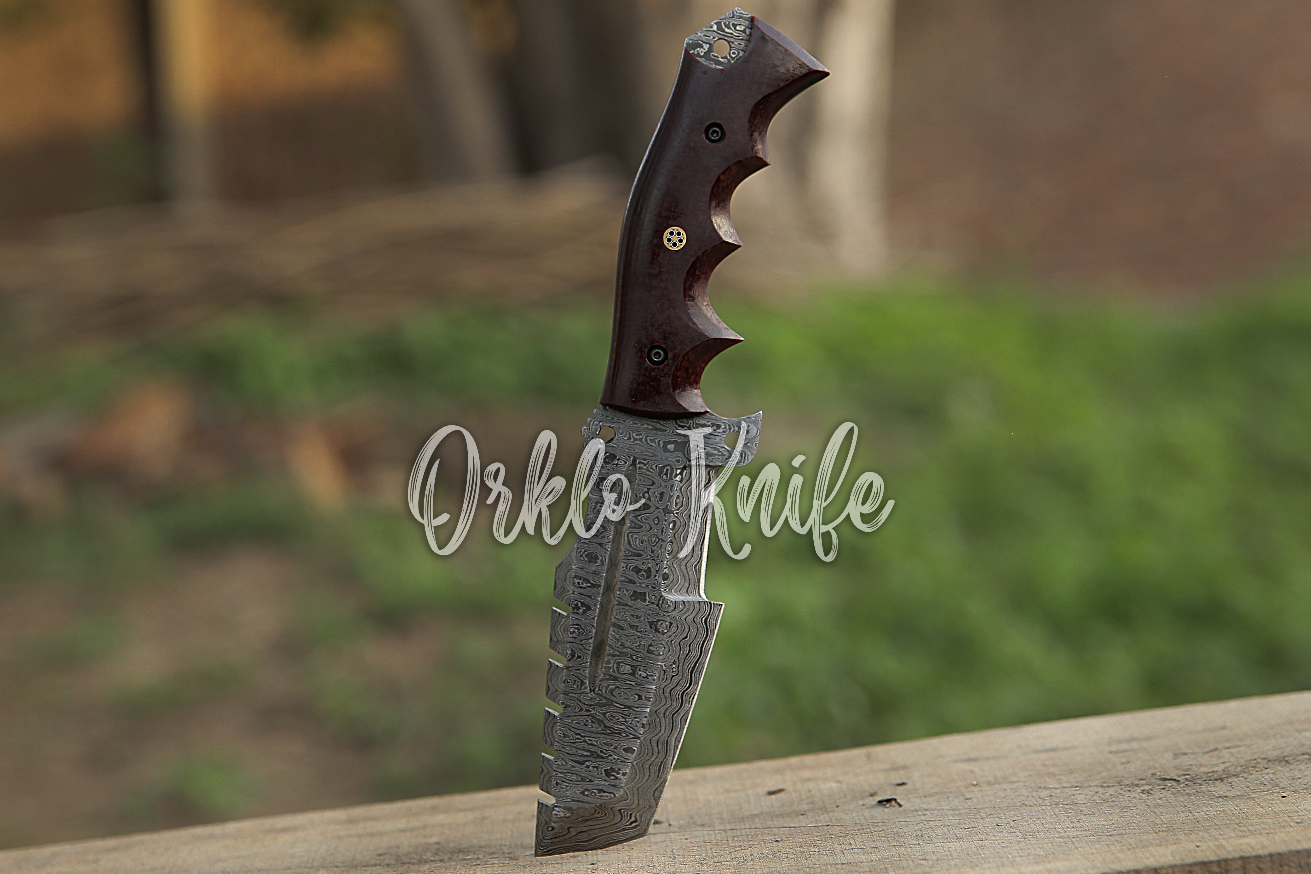Damascus Tracker knife - Orkloknife