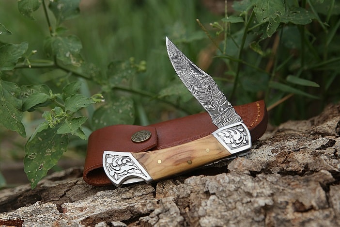 olive wood knife block