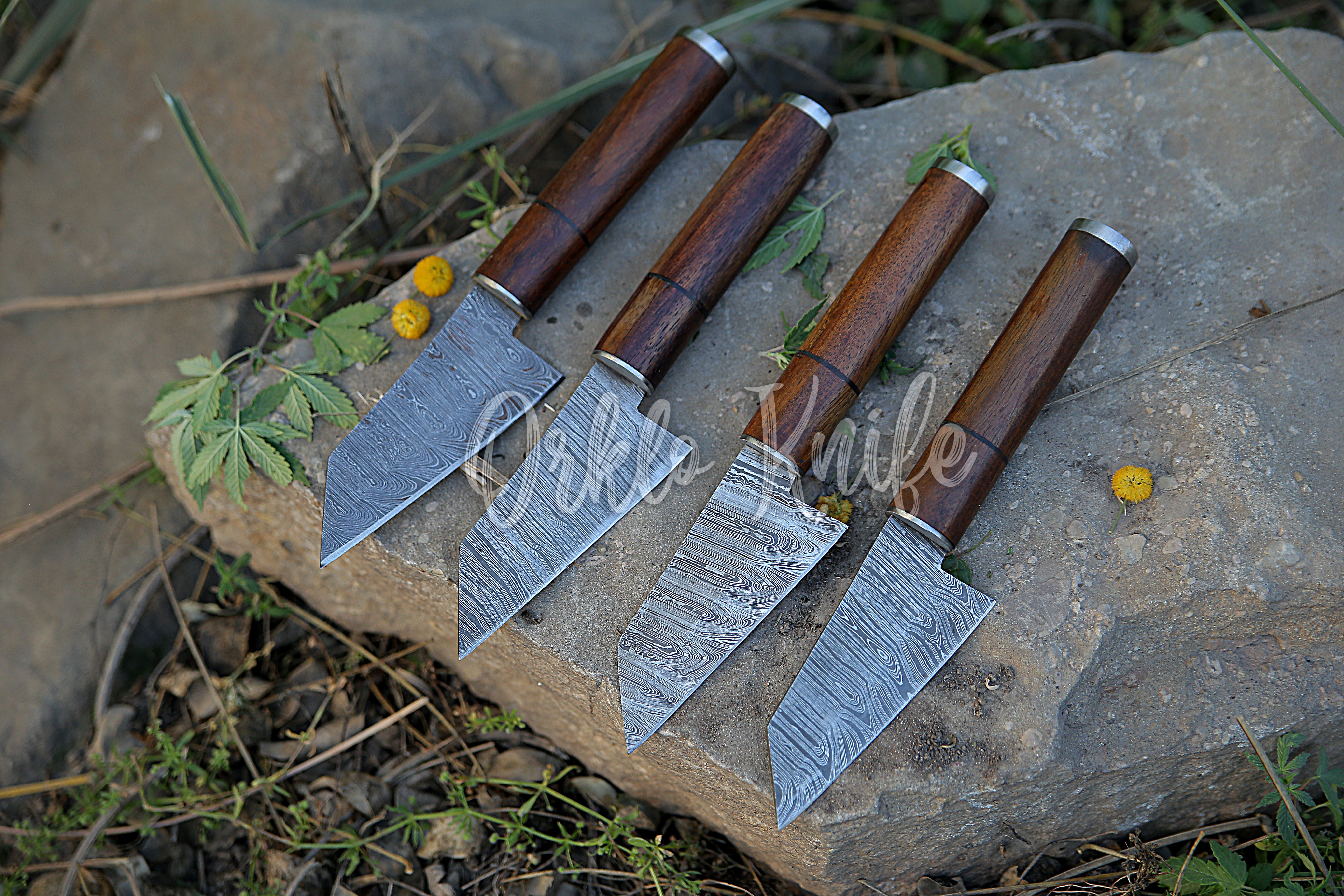 Damascus steak knives set of 4 PCS - Orkloknife