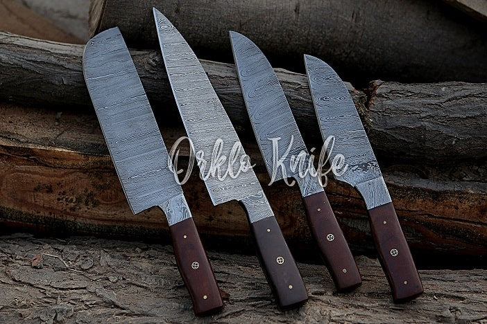 wood handle knife set
